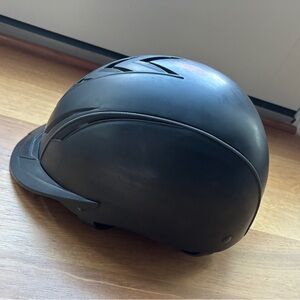Elegant Black Equestrian Helmet, Dial Fit, Adult Helmet,  Size Large